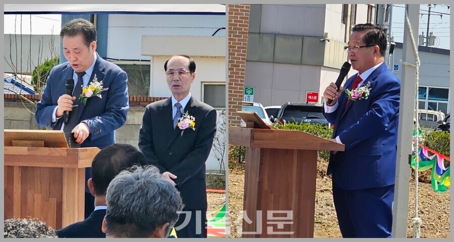 충청노회는 화양중앙교회 화재피해 직후 위원장 안영규 목사(사진 왼쪽)와 고문 정진모 목사를 중심으로 대책위원회를 구성해 전국을 뛰며 도움을 요청했다. 